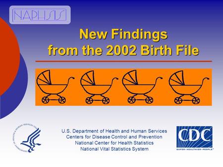 New Findings from the 2002 Birth File U.S. Department of Health and Human Services Centers for Disease Control and Prevention National Center for Health.