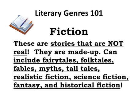 Fiction Literary Genres 101