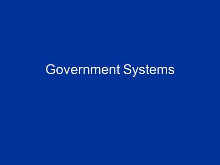 Government Systems.