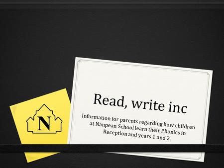 Read, write inc Information for parents regarding how children at Nanpean School learn their Phonics in Reception and years 1 and 2.