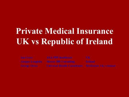 Private Medical Insurance UK vs Republic of Ireland