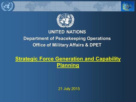 Strategic Force Generation and Capability Planning