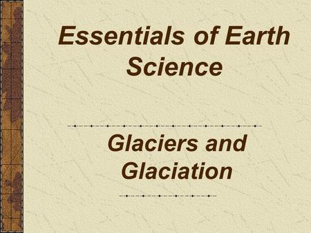 Essentials of Earth Science