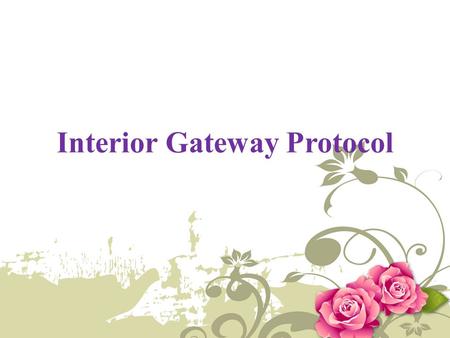 Interior Gateway Protocol. Introduction An IGP (Interior Gateway Protocol) is a protocol for exchanging routing information between gateways (hosts with.