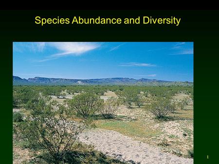 1 Species Abundance and Diversity. 2 Introduction Community: Association of interacting species inhabiting some defined area.  Community Structure includes.