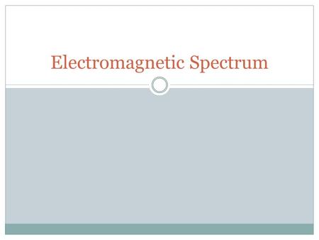 Electromagnetic Spectrum. Wave - Review Waves are oscillations that transport energy. 2 Types of waves:  Mechanical – waves that require a medium to.