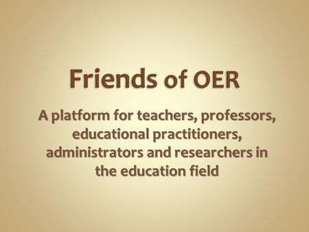 A platform for teachers, professors, educational practitioners, administrators and researchers in the education field.