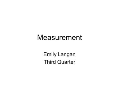 Emily Langan Third Quarter