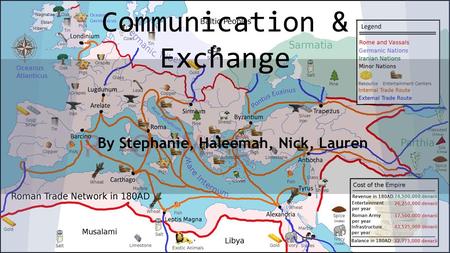 Communication & Exchange By Stephanie, Haleemah, Nick, Lauren.