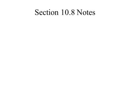 Section 10.8 Notes. In previous math courses as well as Pre-Calculus you have learned how to graph on the rectangular coordinate system. You first learned.
