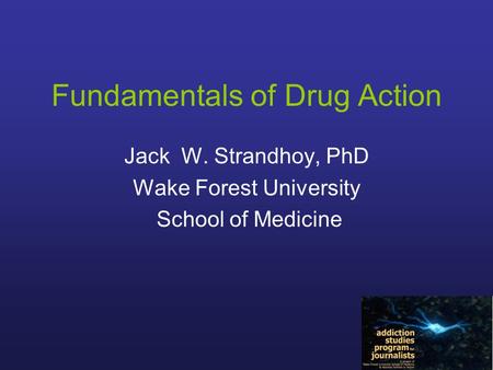 Fundamentals of Drug Action