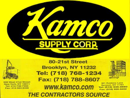 Kamco Supply Corp established 1939. Daily Service To Staten Island We specialize in Acoustical Ceiling Systems, Light Gauge Steel Framing, Drywall, Lumber,