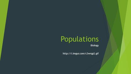 Populations Biology