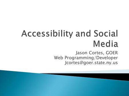 Jason Cortes, GOER Web Programming/Developer