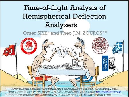 Time-of-flight Analysis of Hemispherical Deflection Analyzers Omer SISE 1 and Theo J.M. ZOUROS 2,3 1 Dept. of Science Education, Faculty of Education,