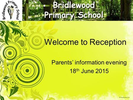 Welcome to Reception Parents’ information evening 18 th June 2015.
