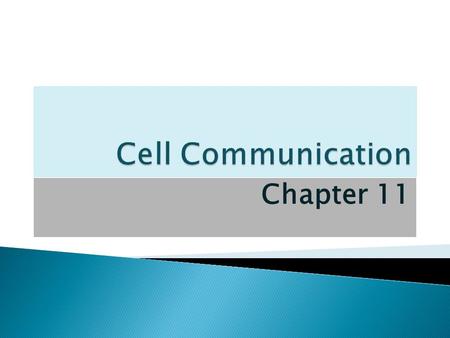 Chapter 11.  Cell-to-cell communication is essential for both multicellular and unicellular organisms  Biologists have discovered some universal mechanisms.