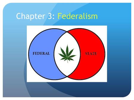 Chapter 3: Federalism. Matching: Federalism Types FEDERALISM, COOPERATIVE FEDERALISM, FISCAL FEDERALISM, DUAL FEDERALISM, NEW FEDERALISM 1. National and.