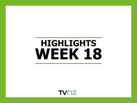 HIGHLIGHTS WEEK 18. TV ONE’S COAST WATCH GROWS AUDIENCES WOW & YOY ACROSS THE KEY DEMOGRAPHICS Source: Nielsen TAM. Same Week Last Year W/C 03/05/09.