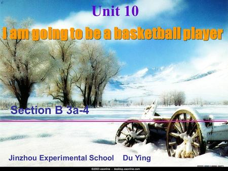 Unit 10 I am going to be a basketball player Section B 3a-4 Jinzhou Experimental School Du Ying.