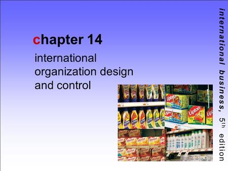 international organization design and control
