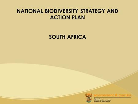 NATIONAL BIODIVERSITY STRATEGY AND ACTION PLAN