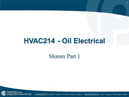 HVAC214 - Oil Electrical Motors Part 1.