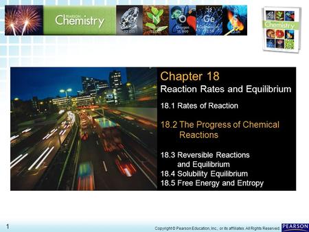 Chapter 18 Reaction Rates and Equilibrium