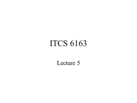 ITCS 6163 Lecture 5. Indexing datacubes Objective: speed queries up. Traditional databases (OLTP): B-Trees Time and space logarithmic to the amount of.
