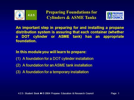 Preparing Foundations for Cylinders & ASME Tanks