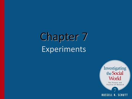 Chapter 7 Experiments.