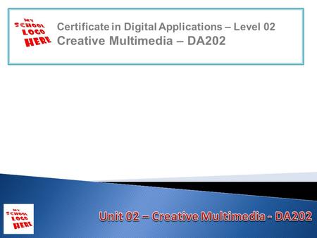 Certificate in Digital Applications – Level 02 Creative Multimedia – DA202.