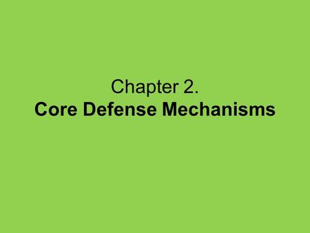 Chapter 2. Core Defense Mechanisms. Fundamental security problem All user input is untrusted.