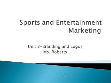 Unit 2-Branding and Logos Ms. Roberts.  What is Branding? Rebranding?  The 4 Brand Categories  The Signature (Logo and Slogan)  Research a Logo.