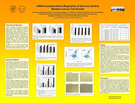 SiRNA-mediated Down-Regulation of Survivin Inhibits Bladder Cancer Cell Growth S. Fuessel, S.Ning, M. Kotzsch #, K. Kraemer, M. Kappler*, U. Schmidt, H.