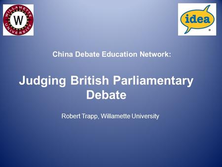 Judging British Parliamentary Debate