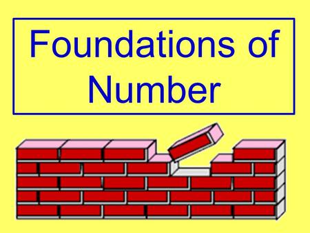 Foundations of Number.