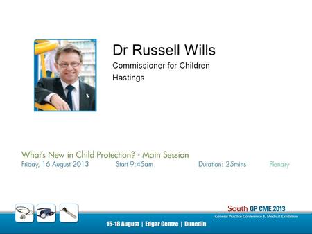 Dr Russell Wills Commissioner for Children Hastings.