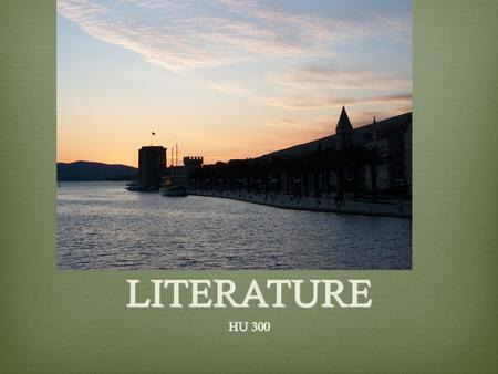LITERATURE HU 300. Reading in America  In 2004, the National Endowment for the Arts put out a study called “Reading at Risk,” about the decline of reading.