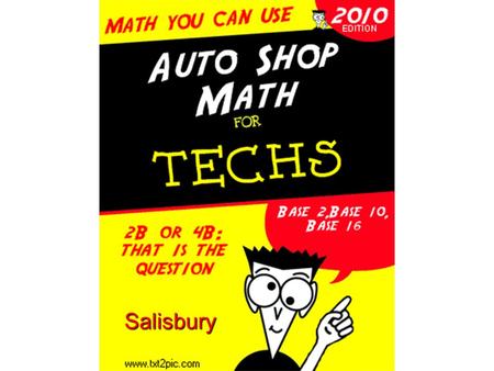 Salisbury Numbers we use in Auto Shop Why do I need to know this. When working on the computers in the auto shop sometimes we need to look into the.