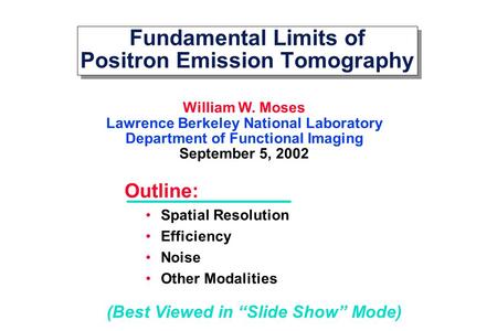 Fundamental Limits of Positron Emission Tomography