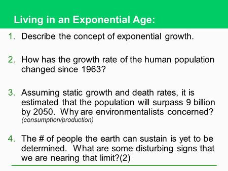 Living in an Exponential Age: