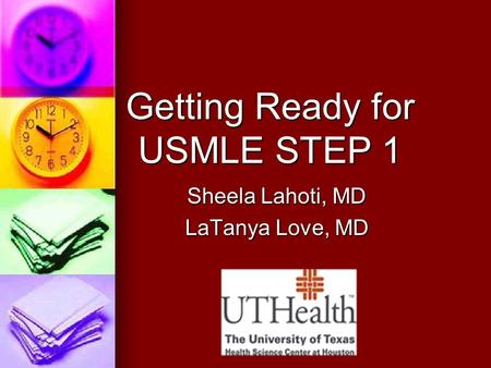 Getting Ready for USMLE STEP 1