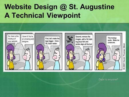 Website St. Augustine A Technical Viewpoint Deja Vu anyone?