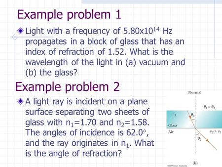 Example problem 1 Example problem 2