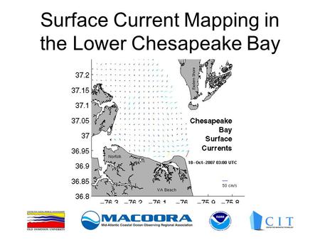 Surface Current Mapping in the Lower Chesapeake Bay.