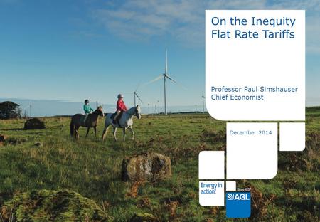 1 Professor Paul Simshauser Chief Economist On the Inequity Flat Rate Tariffs December 2014.