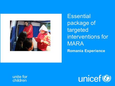 Essential package of targeted interventions for MARA Romania Experience.