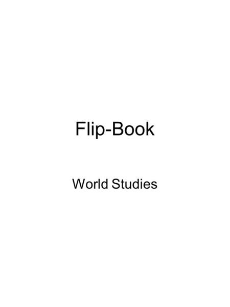 Flip-Book World Studies. Bell-Ringer 12/3 What are the five characteristics of civilization?