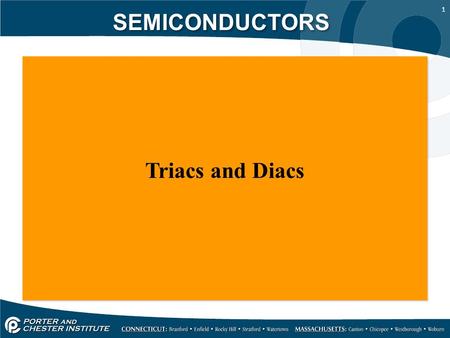 SEMICONDUCTORS Triacs and Diacs.